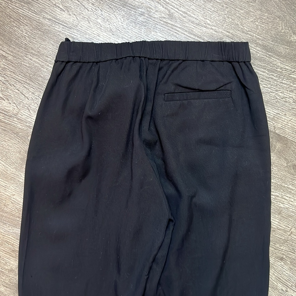 Eileen Fisher Crepe Pull On Tapered Black Pants - Picture 7 of 9